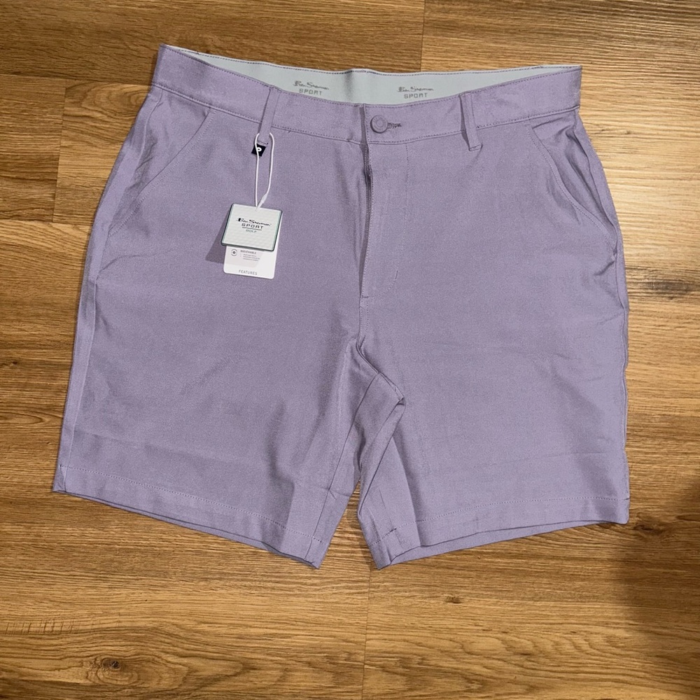 Ben Sherman Lavender Flat Front Shorts Men’s Size 34 Casual